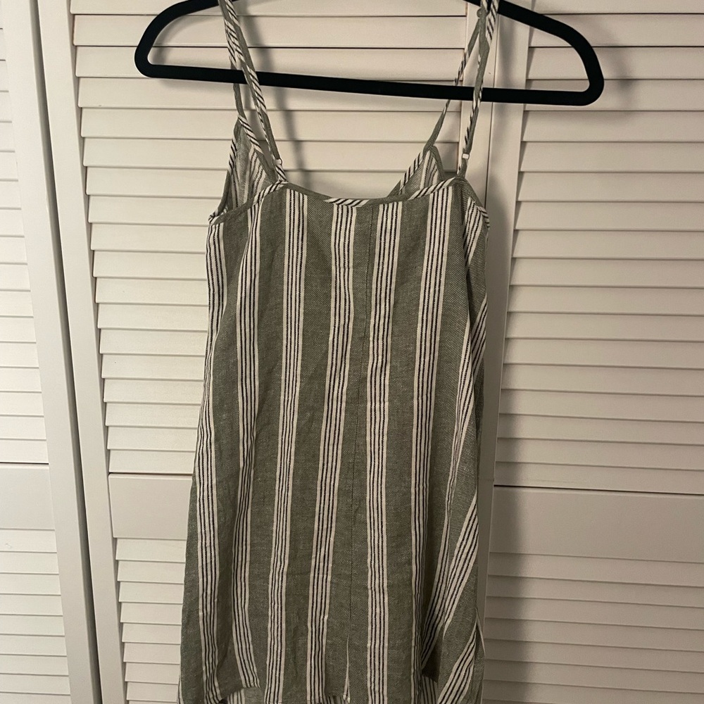 Brand new green and white striped summer dress